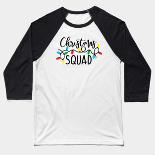 Christmas Squad fun Xmas lights design Baseball T-Shirt